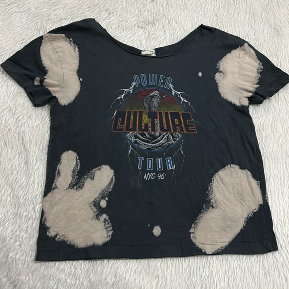 Modish rebel black distressed rock n roll t shirt size small - Picture 1 of 5